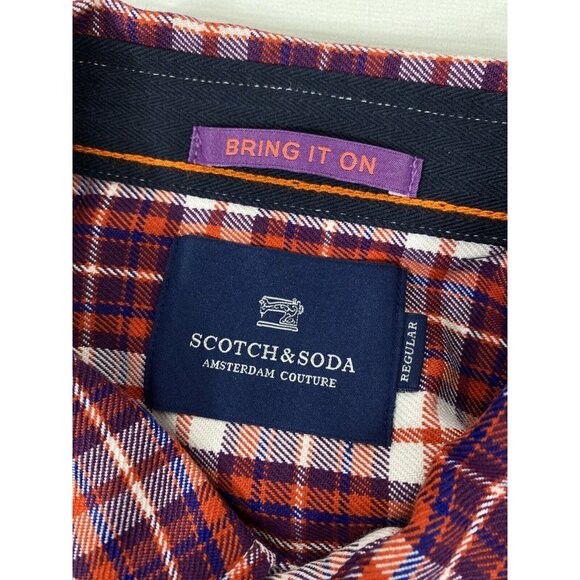 Scotch & Soda Mens Flannel Button Shirt Amsterdam Couture Small - Picture 8 of 10